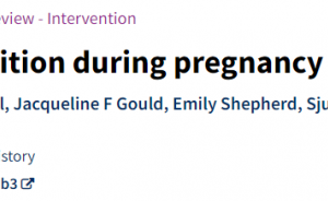 Cochrane Review: Omega-3 fatty acid addition during pregnancy