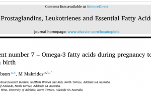 ISSFAL statement number 7 - Omega-3 fatty acids during pregnancy to reduce preterm birth