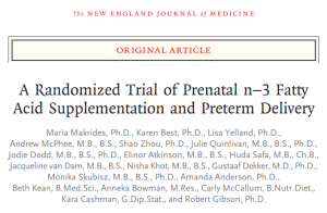 A Randomized Trial of Prenatal n−3 Fatty Acid Supplementation and Preterm Delivery