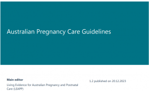 Australian Pregnancy Care Guidelines